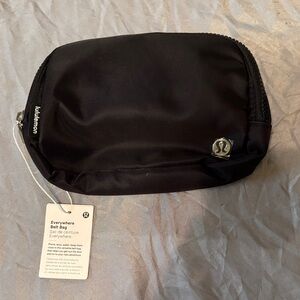 lululemon athletica Black Everywhere Belt Bag with Silver Logo